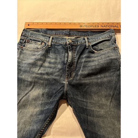 Levi’s 513 Jeans Mens 38x29 Blue Denim Outdoor Y2K Levis Travel Cotton Med Wash - Picture 4 of 10